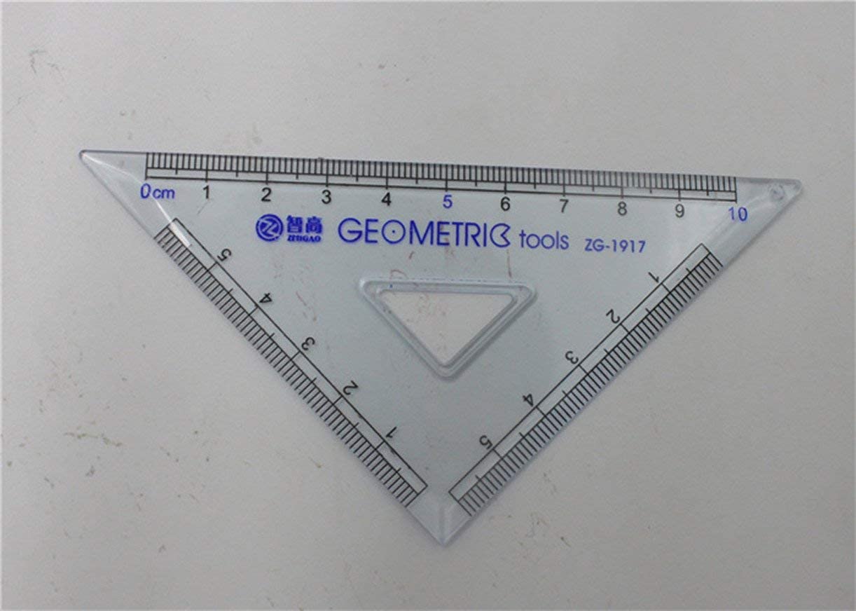 ZHONGJIUYUAN 40er-Set (1 Box) 4 stlye Lineale Dreieckslineal Winkelmesser Schule Kinder Geschenk-Set Messwerkzeuge Schreibwaren Zubehör