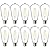 Sunco 10 Pack 60W Vintage LED Edison Bulbs Equivalent 8.5W CRI92 800 Lumens, Dimmable ST64 Filament 4000K Cool White E26 Medium Base Light Bulbs High Brightness Clear Glass Waterproof UL