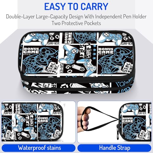 Fitvc Large Pencil Case for Boys,Gamer Boys Pencil Pouch for Kids Teens School,Large Capacity Pen Box Marker Organizer for School by Fitvc - Image 3