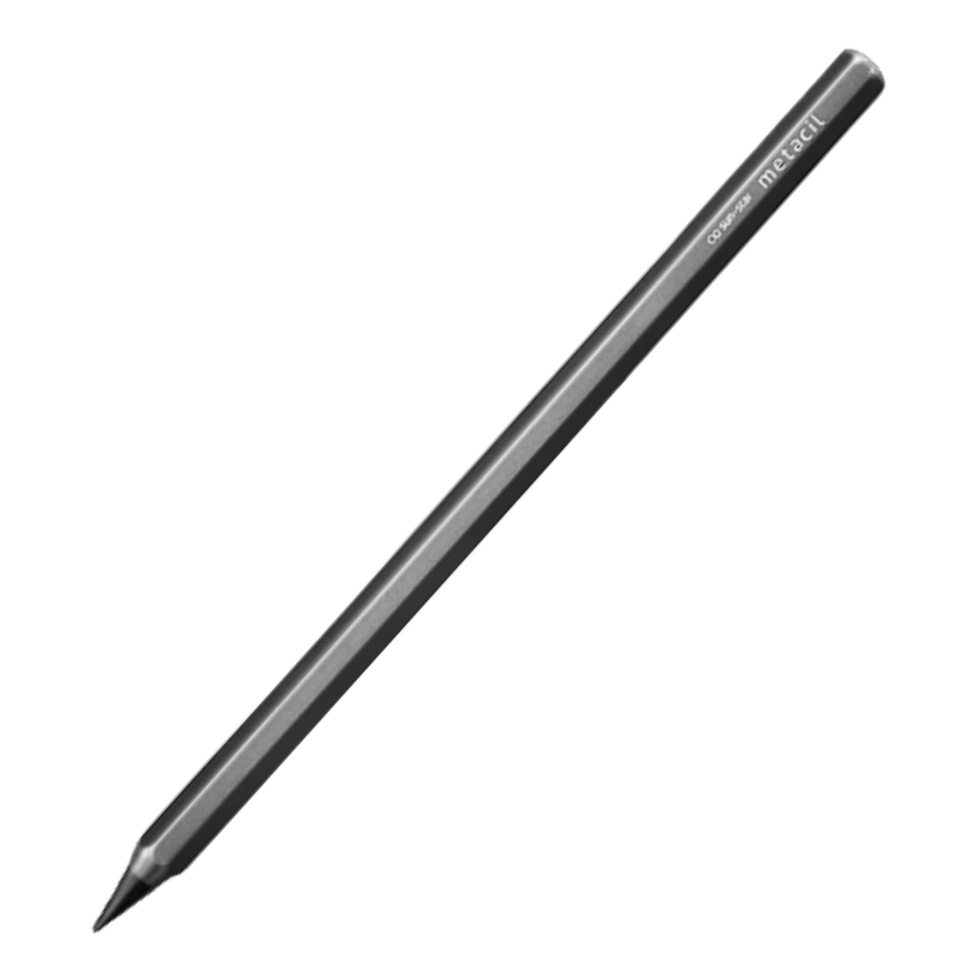 SUN-STAR Metacil Everlasting Metal Pencil, Inkless & Infinity, 2H Black Lead - Metallic Gray, S4482646 (with Authentic Hologram)