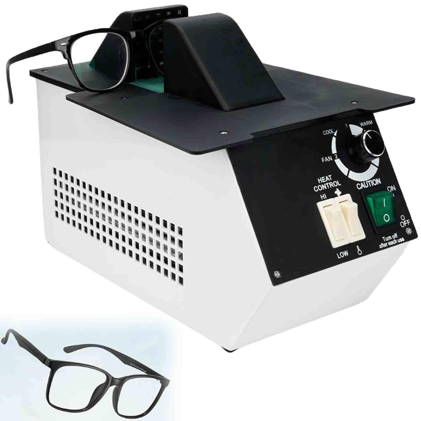 PtaTritious 1500W Optical Glasses Frame Heater Warmer, Eyeglass Heating Equipment, Hot and Cold Air Switching, 80℃-130℃ Adjustable Temperature