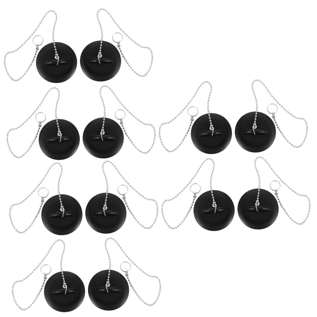 Bouchon de silicone noir pour préserver l'eau du bain des enfants et la vaisselle en cuisine