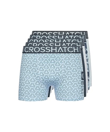 CrossHatch Calzoncillos tipo bóxer para hombre (paquete de 5 unidades), calzoncillos tipo bóxer multicolor para hombre, set de regalo para amigos, novio o marido. Los calzoncillos están disponibles en