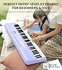 Best Electric Pianos for Beginners: Top 5 Review and Buyer's Guide 10 The ONE Smart Keyboard COLOR 61 Lighted Keys Piano Keyboard, Electric Piano for Beginners with 256 Tones, 64 Polyphony, Built-in LED Lights & Apps, Supports USB MIDI/Headphones (Purple) #3