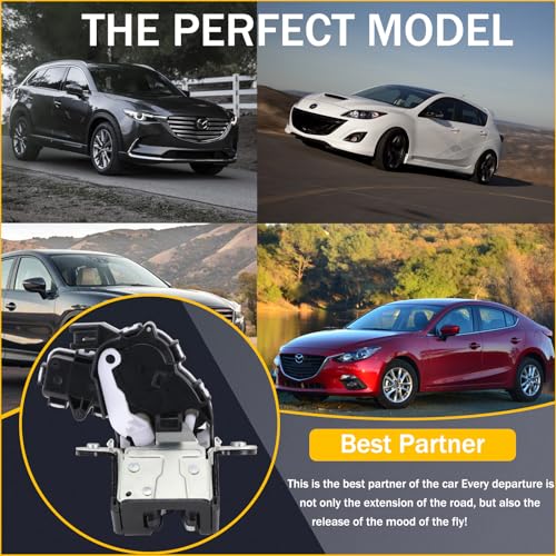 Image of Tailgate Door Lock Actuator, Rear Liftgate Latch Compatible with 2010-2015 Mazda 3, 2013-2016 Mazda CX-5, 2016-2019 Mazda CX-9, Replaces G33M-62-310