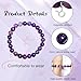 ZCCLINN Taurus Bracelets Birthday Gifts, Zodiac Astrology Bracelets Present for Women, Horoscope Taurus Constellation Crystal Purple Unique Jewelry with Wish Card for Sister Mom Friend
