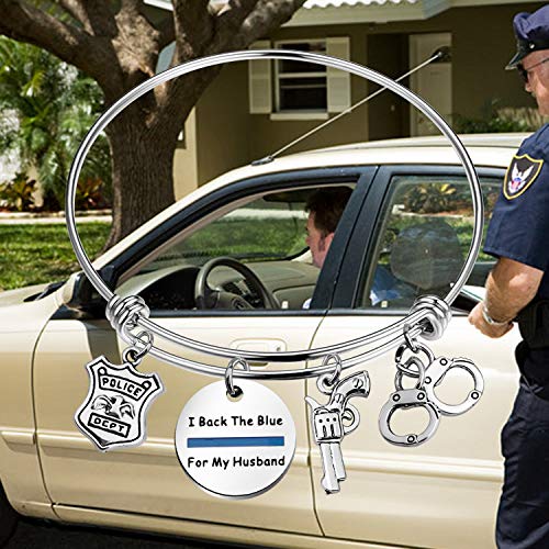 Zuo Bao Police Officer Wife Gift Police Officer Fiancee Bracelet Cops Girlfriend Gift I Back The Blue for My Husband Jewelry Sheriff Wife Gift4