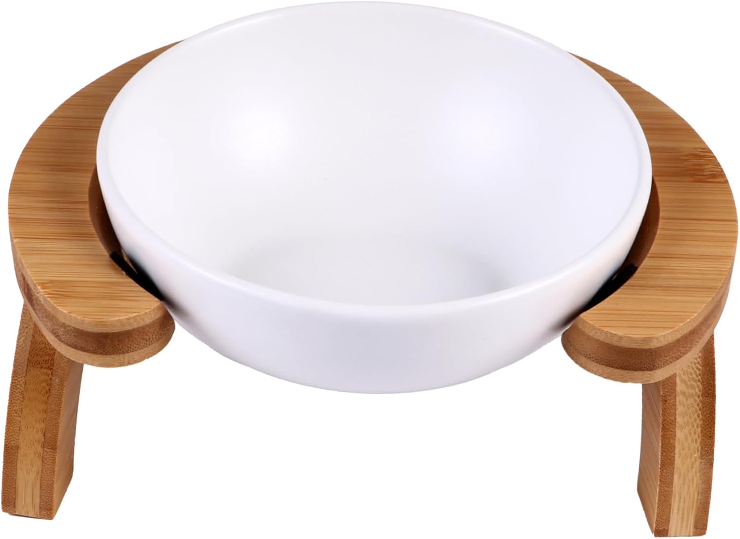 BESPORTBLE 1set Elevated Pet Bowls Wooden Stand Non-Slip Feeding and Drinking Dishes for Cats and Dogs Easy to Clean Capacity Whisker Fatigue Friendly
