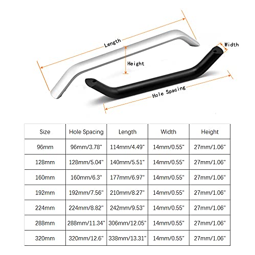 ANSIEDIO 2 Pezzi Maniglie per Mobili da Cucina 192...