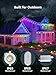 Lepro E1 AI Permanent Outdoor Lights APP Control, 150ft 90 LED Smart RGB+IC+Warm/Cool White House Eave Lights for Halloween Christmas, Alexa Google Enabled 2.4 GHz WiFi/Bluetooth, NO Remote Controller