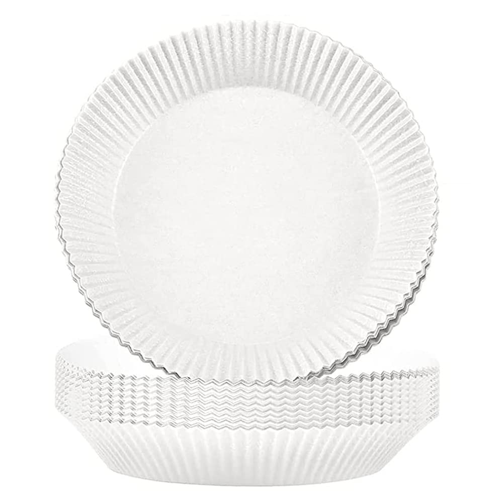 Photo 1 of Air Fryer Disposable Paper Liner,50PCS Air Fryer Parchment Paper for Baking,Oil-proof, Water-proof Baking Paper (50PCS-White)