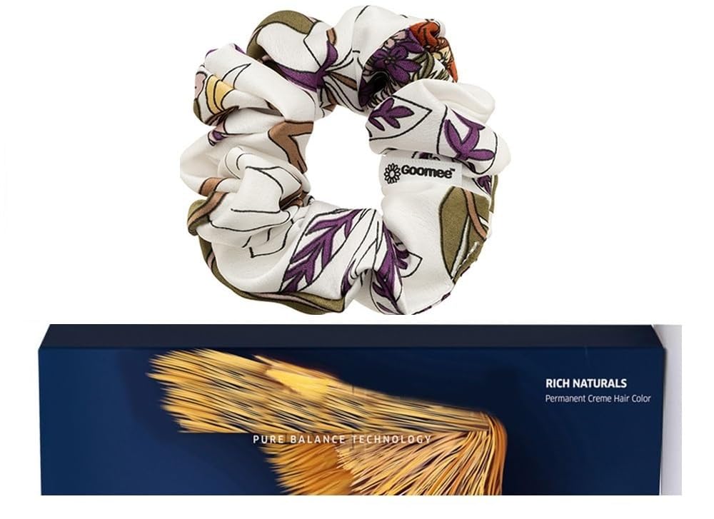 Koleston Perfect 7/18 Medium Blonde/Ash Pearl Permanent Hair Color | Koleston Perfect ME+ Hair Dye 2 Ounce and Goomee Scrunchie (Bundle)