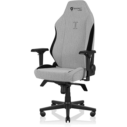 Secretlab Titan Evo Lite in Cookies & Cream SoftWeave Gaming Chair - Reclining - Ergonomic & Heavy Duty Computer Chair with 4D Armrests & Lumbar Support - Light Grey