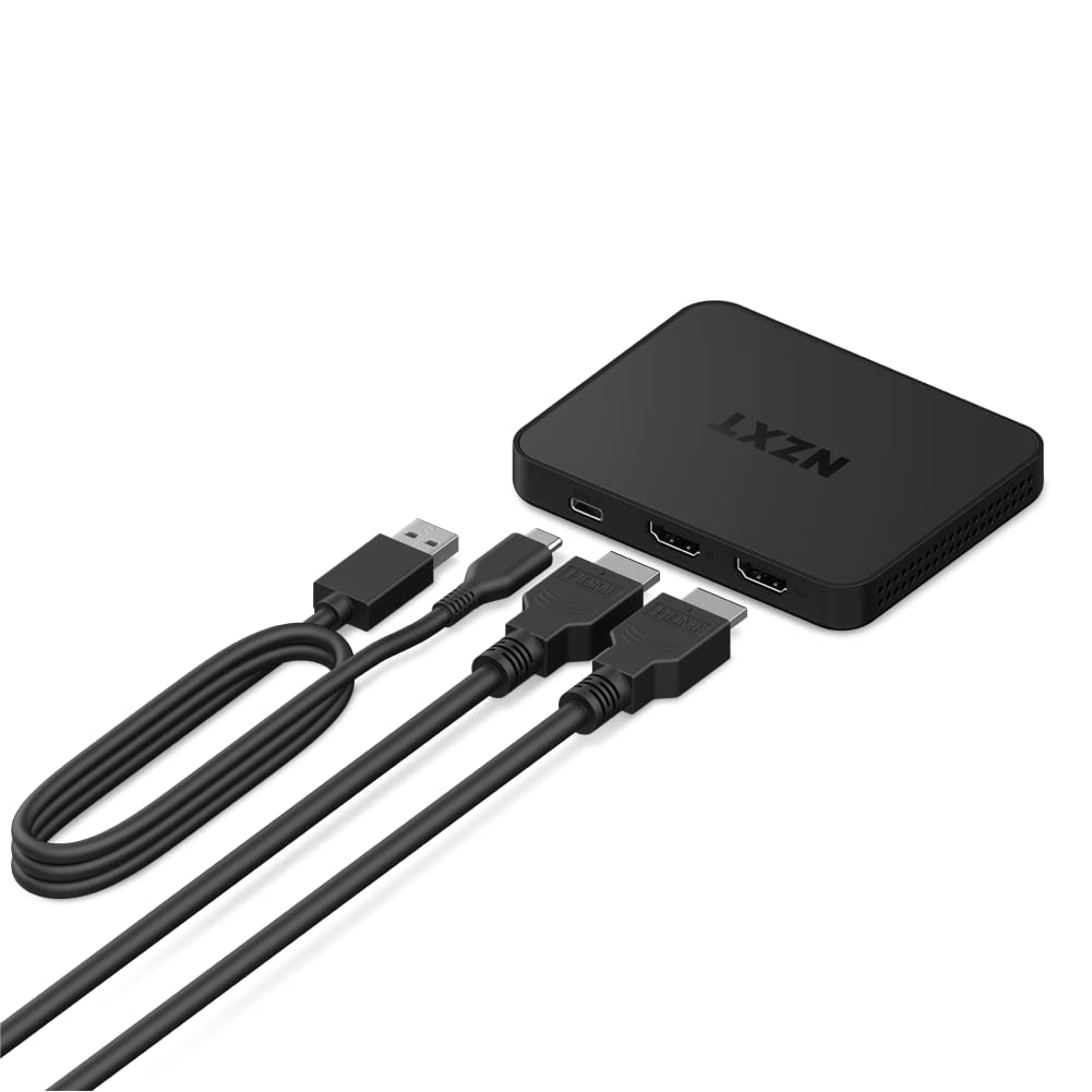 NZXT Signal 4K30 Full HD USB Capture Card - ST-SESC1-WW - 4K60 HDR and 240Hz at Full HD (1080p) - Live-Streaming und -Gaming – Zero-Lag Passthrough – Offene Kompatibilität
