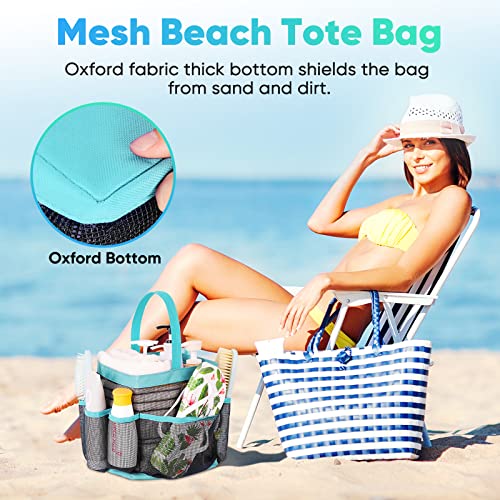 Image of EUDELE Mesh Shower Caddy Portable for College Dorm Room Essentials, Shower Caddy Dorm with 9-Pocket Large Capacity for Beach, Swimming, Gym, Camping, Travel essentials