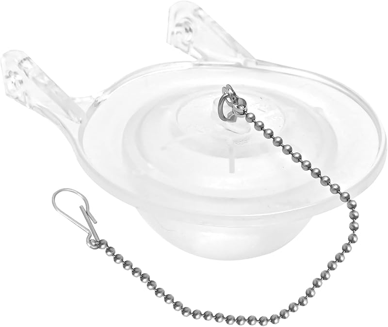 Kit de reemplazo de aletas de inodoro de 3 pulgadas para Gerber 99-827, válvula de descarga de inodoro de 3 pulgadas con cadena y gancho de acero inoxidable, aleta de inodoro de silicona de alto rendimiento - Aleta de inodoro confiable (transparente 1 unidad)