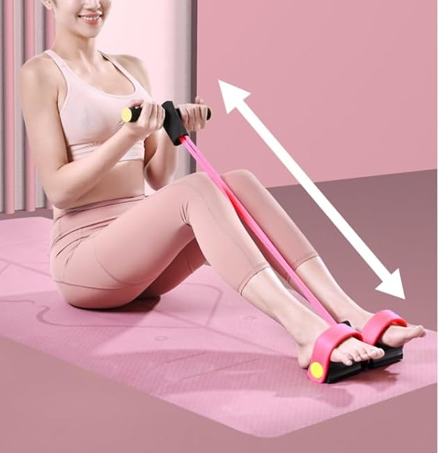 Upgraded Stirrup Puller for Exercise, 21 Fitness Resistance Bands-4/6 Tube Pedal Ankle Puller, Smart Pedal Ankle Stirrup Puller Resistance Band with Handle, Multifunction Pedal Tension Rope