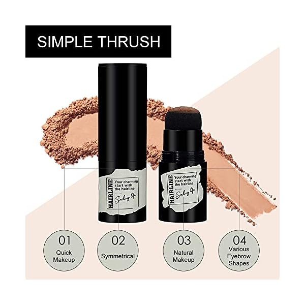 Eyebrow Stamp Stencil Kit, One Step Brow Stamp Shaping Kit, Eyebrow Definer, with 6 Reusable Eyebrow Stencils, Hairline Shadow Powder Stick