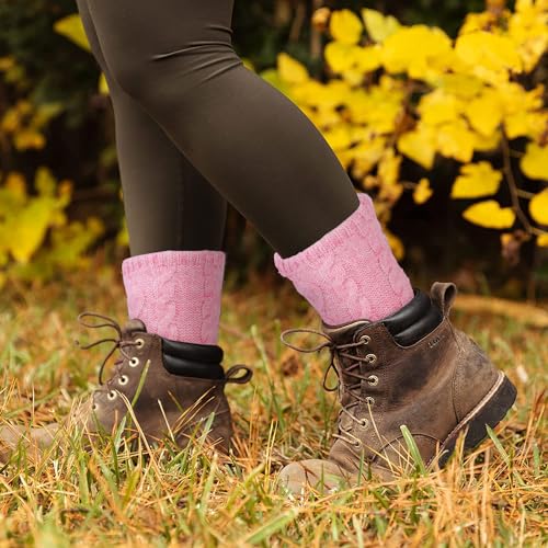 Tough Land Slipper Socks for Women with Grippers Non Slip, Sherpa Lined Slipper Socks2