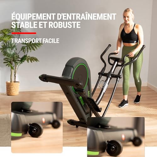 HOP-Sport® Vélo Elliptique d'Appartement HS-120C Prim, Roue d’inertie 14 kg, App. Compatible, 32 Niveaux de Résistance Magnétique, Appareil de Fitness pour Cardio à Domicile – Image 6