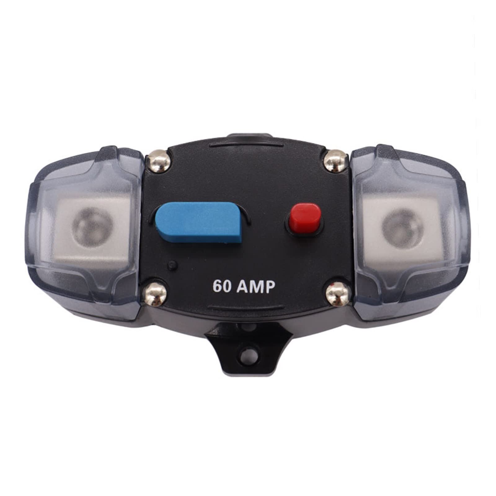 NYRXRYTCA 12-48V Circuit Breaker 50-300A Circuit Breaker Stereo Audio Car Fuse Holder AGU Style Stereo Amplifier Refit 4GA Cable Car Fuse(60a)