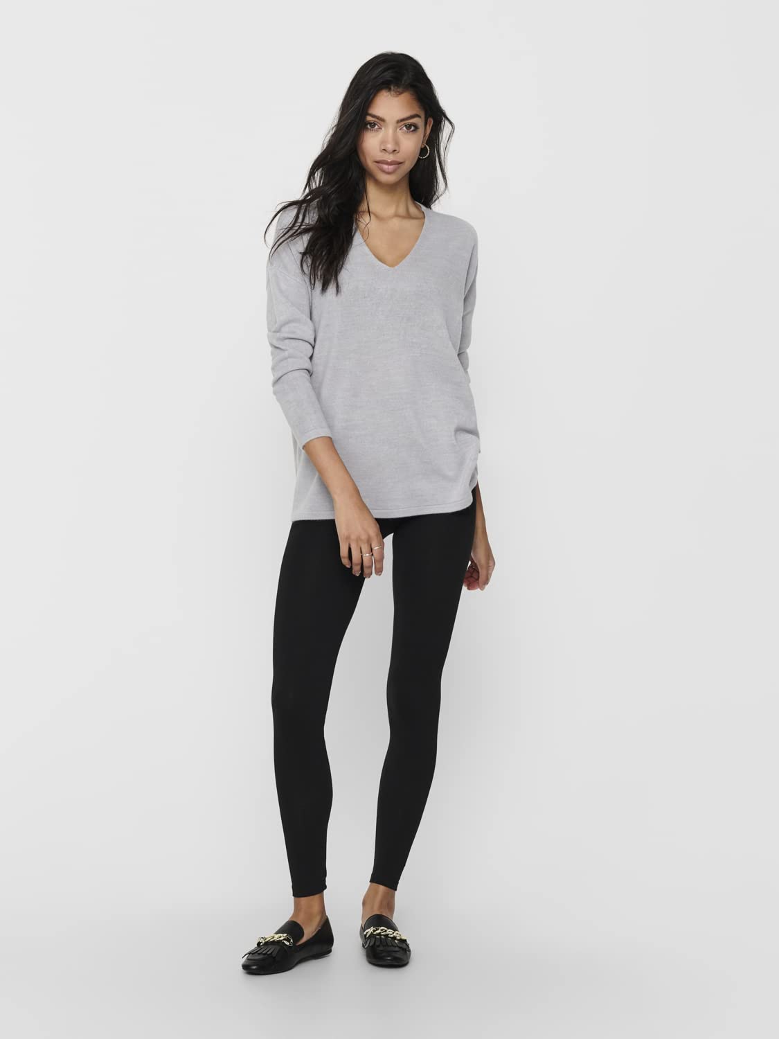 ONLY Damen-Leggings im 3er-Pack, blickdichte Stretch-Leggings aus Baumwolle, weiche & Bequeme Yogahosen, schmale Passform, Leggings zum Hineinschlüpfen für Fitnessstudio, Sport, Freizeit & den Alltag