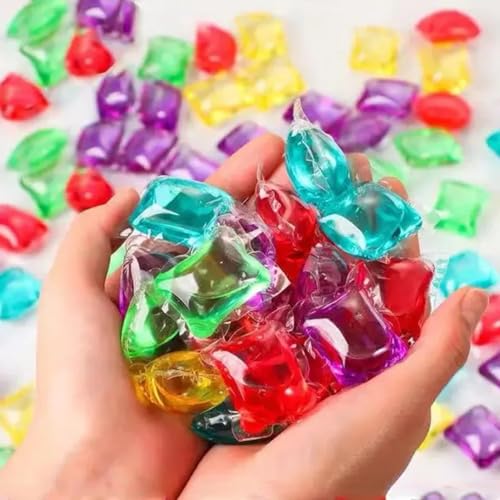 Image of 4 in 1 matic laundry pods for washing machine suitable for Front /Top Load, Odor, Stain Remover, Semi-automatic Detergent pods, smart shot Laundry Cleaning Tablets (60)
