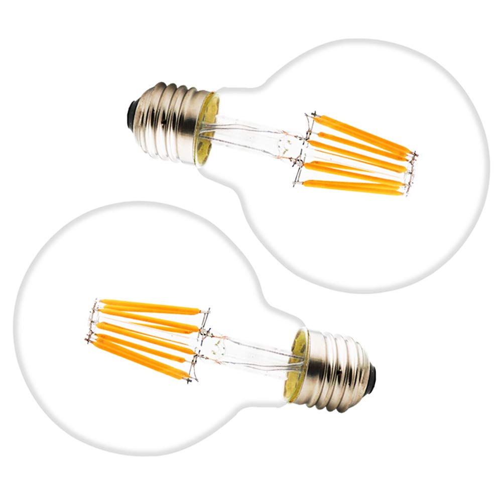 Bombilla E27 Vintage Edison Lamparas Antigua Bombillas Retro,Regulable,G80 Lampara Filamento Bombillas, 8W Blanco Cálido2200K - 18 Piezas