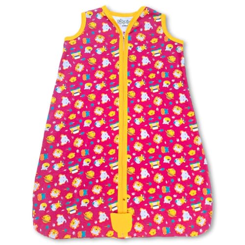Image of TuddyBuddy 100% Cotton Wearable Blanket Sleeping Bag for Baby | Ideal for Babies & Kids Hypoallergenic Fabrics | Pack of 1 - Maroon AOP, 12-18 Months