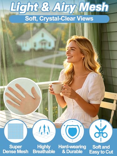Image of 40x10ft Ultra-fine Mesh Mosquito Net, Patio Screen Netting, 1Pc Green | Breathable, Easy to Cut, Bird Insect Pest Bugs Barrier, Outdoor Garden /Balcony /Porch /Raised Beds /Tree Protection