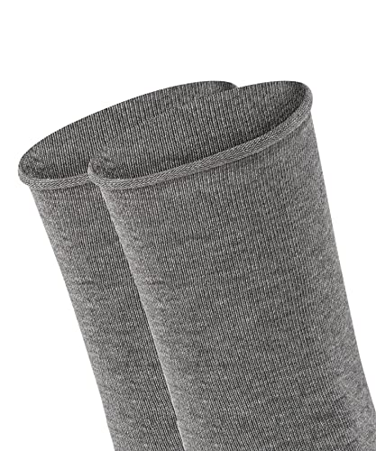 Image of FALKE Womens Happy 2-Pack Socks Light Grey EU 35-38 (US Women's 5-7.5) One Size