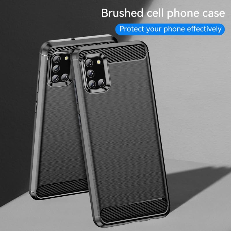 Image of Hybrid Carbon Fiber Back Case for Samsung Galaxy A31 (Black)
