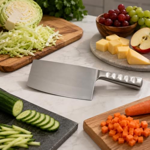 Image of Stainless Steel Hand Grater with Ergonomic Handle | Multipurpose Vegetable, Cheese & Fruit Grater for Kitchen Use | Durable & Easy-to-Clean Flat Grater (CLVR-KNIF)