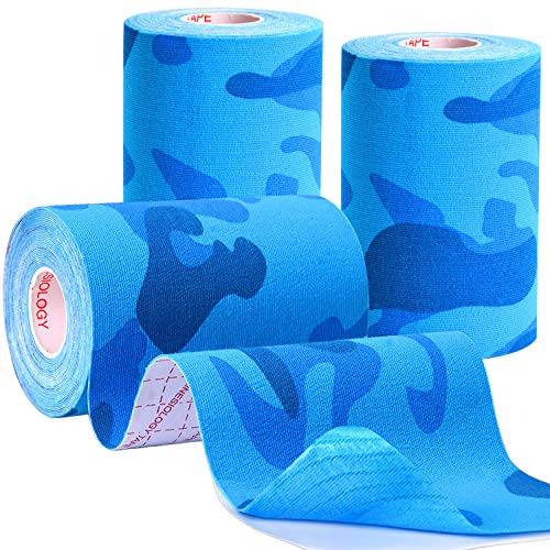 Gsbomzap 3 Pack Pro Kinesiology Athletic Tape Waterproof Muscle Support Adhesive Sport Tape For Pain Relief cover