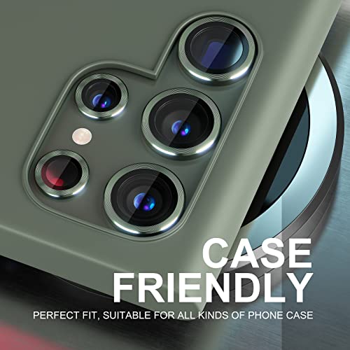 Image of Choiche Camera Lens Protector Compatible with Galaxy S26 Ultra - 9H Tempered Glass Camera Cover with Metal Ring Decoration, Strong Adsorption Anti-Scratch Lens Screen Protector Accessories
