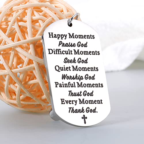 Baptism Gifts For Women Men Christian Bible Verse Religious Gift For Friends Faith Keychain 2023 Graduation Gift For Him Her High School Student Son Daughter Birthday First Communion Gift For Girl Boy #TOP3