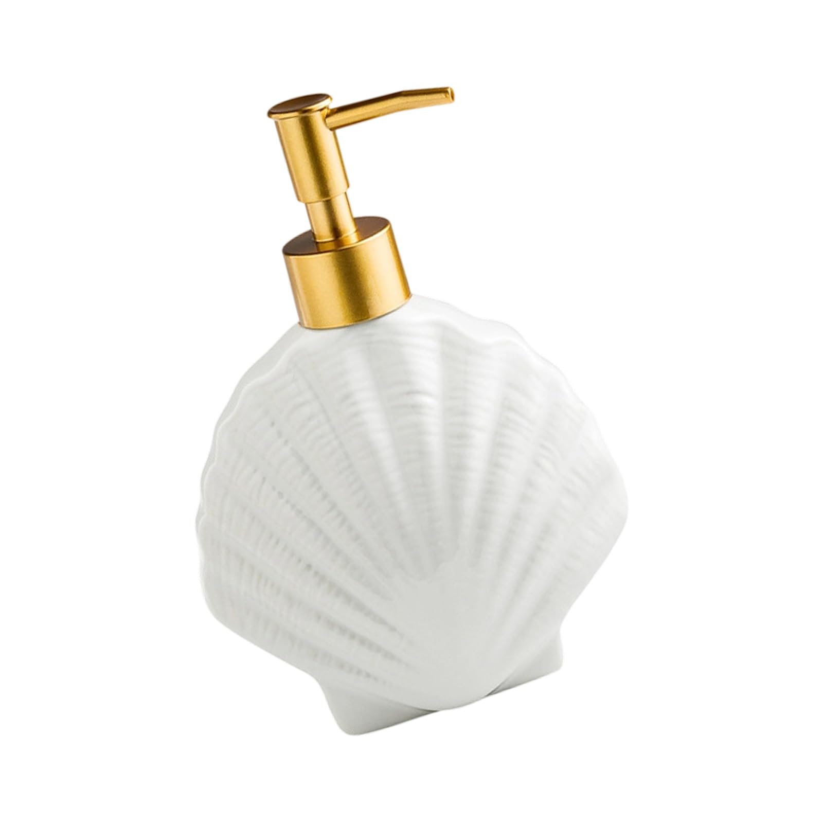 DAWTHTW Rough Marine Organisms Ceramic Soap Distributor Scratch Immune Base Smooth Luminousness Finish Permanent Fan Bathroom Deck Item Sea Relief Ceramic Container