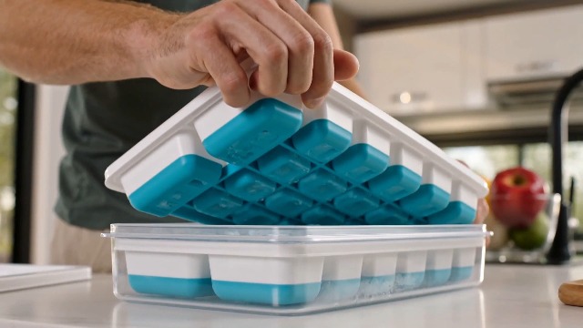Bandejas de hielo silicona con tapa 4 unidades miniatura 7