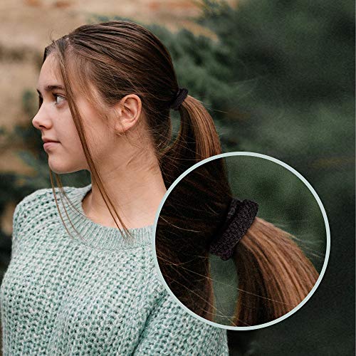 image for N/X 8 Pieces Multicolor Elastic Hair Ties, No Crease Hair Bands Ponyta