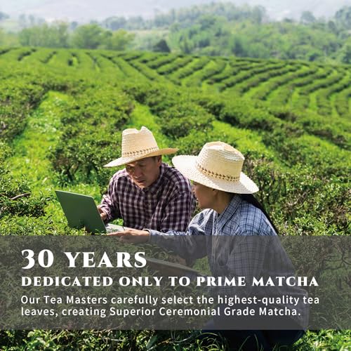 YMORD Ceremonial Grade Matcha Powder - Organic Matcha Green Tea Power - Premium Matcha Latte Powder - 100% Pure Matcha Ceremonial Grade - First Harvest - USDA Organic - Sugar Free - 100g / 3.53oz YMORD Ceremonial Grade Matcha Powder - Organic Matcha Green Tea Power - Premium Matcha Latte Powder - 100% Pure Matcha Ceremonial Grade - First Harvest - USDA Organic - Sugar Free - 100g / 3.53oz