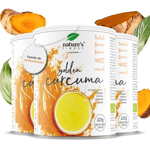 Latte De Cúrcuma Dorada Nature's Finest De Nutrisslim: Café Con Leche Y Cúrcuma: Mezcla Cremosa De Té Chai Vegano Con Cúrcuma En Polvo Para Obtener Energía Y Vitalidad