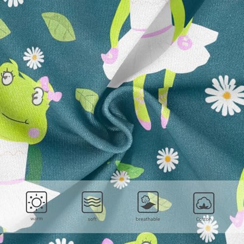 Toddler Underwear Custom 2t Cotton Panties for Girl Animals Kids Briefs Undies Cute Frogs Ballerinas Green3