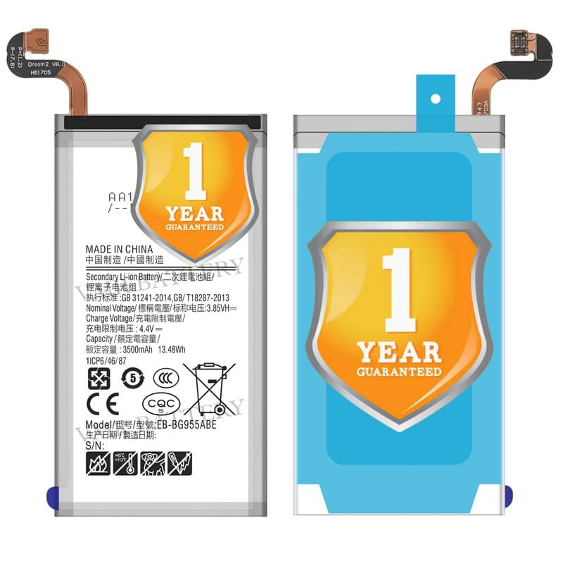 Image of Original EB-BG955ABE Battery Compatible for Samsung Galaxy S8 Plus (S8+) (SM-G9550, SM-G955F, SM-G955FD) - (3500mAh) - 1 Year Warranty K7