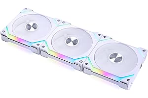 Lian Li UNI Fan SL120 V2 RGB White Triple Pack with Controller (UF-SL120V2-3W, V2)