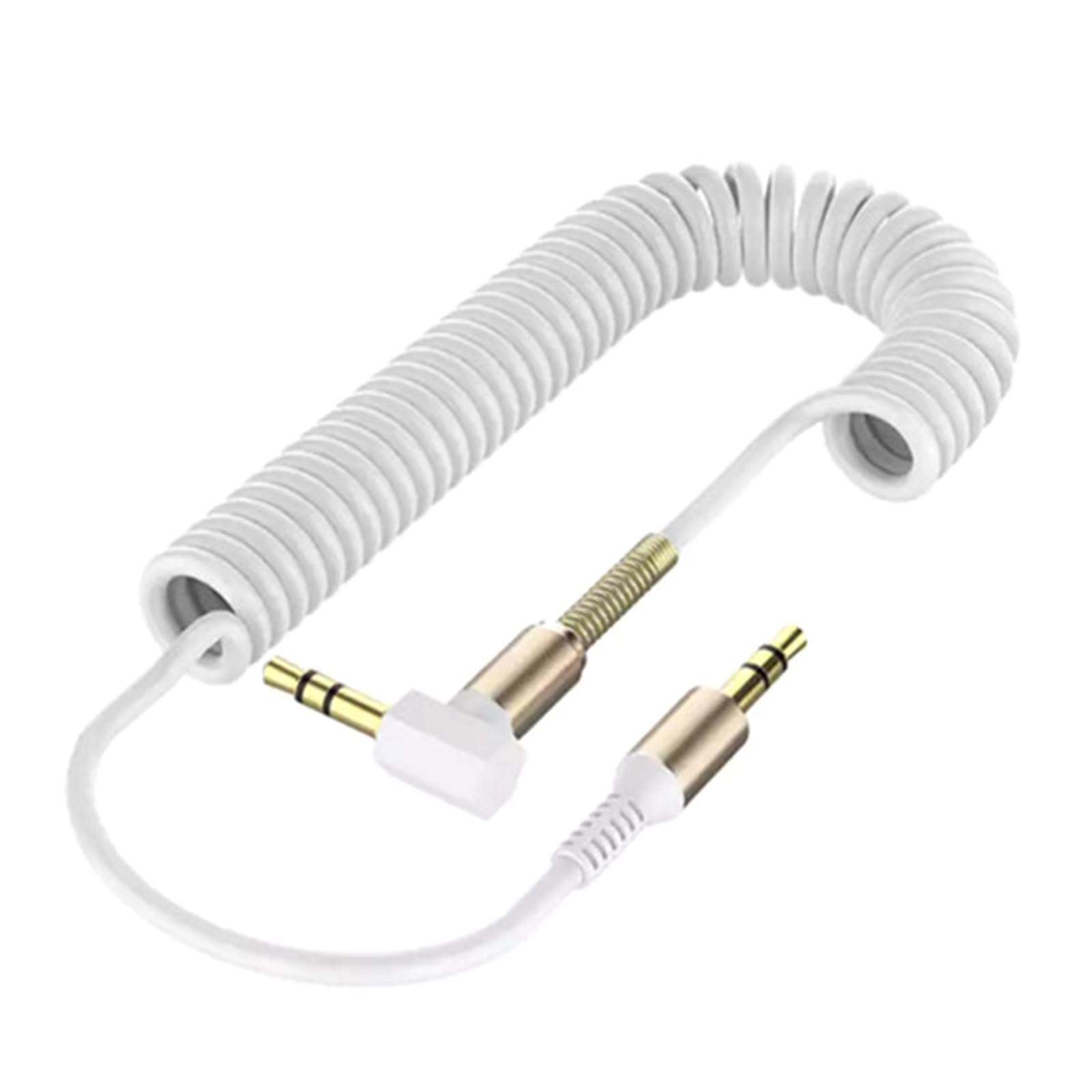 RGYBAO 3.5mm Elbow Spring Expansion Sound Adapter 3.5mm to 3.5mm Male Plug Sound Cable Flexible Spring Cable AUXs Line