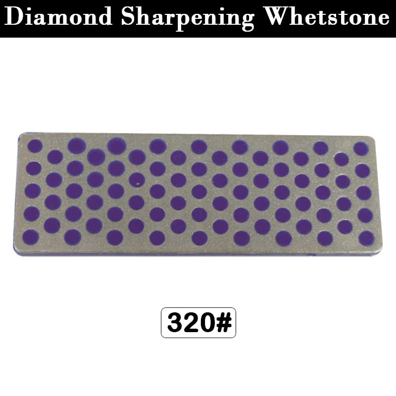 TopHomer Knife Sharpener 320 grit, Whetstone Sharpening Stone with Non-Slip Silicone Base for Kitchen, Hunting, and Pocket or Fruit Knives