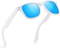 Vista 56 de FEIDUSUN Lentes de sol polarizados para hombre y mujer, lentes de sol retro negros para conducir, pescar, protección UV A01-negro mate/negro