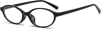 Onrtry Retro Oval Blue Light Glasses for Women 90s Cat Eye Glasses Fake Nerd Computer Eyewear