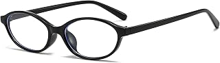 Onrtry Retro Oval Blue Light Glasses for Women 90s Cat Eye Glasses Fake Nerd Computer Eyewear