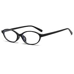 Onrtry Retro Oval Blue Light Glasses for Women 90s Cat Eye Glasses Fake Nerd Computer Eyewear